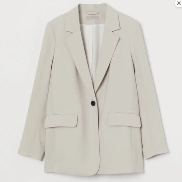 H&M Single-Breasted Jacket in Light Beige - Picture 6 of 6
